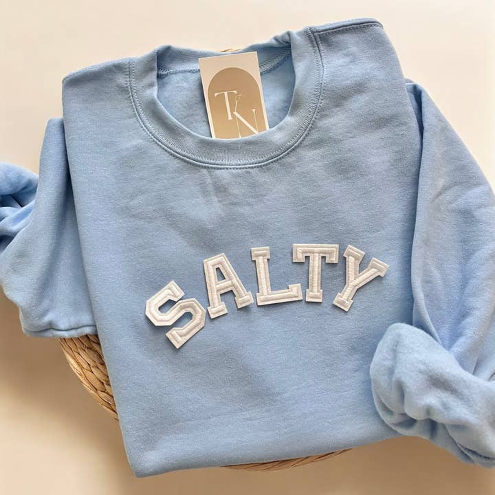 Threads And Needles, INC. - Wholesale Graphic Sweatshirt - Women's - Salty Crewneck Sweatshirt, Beach Sweatshirt