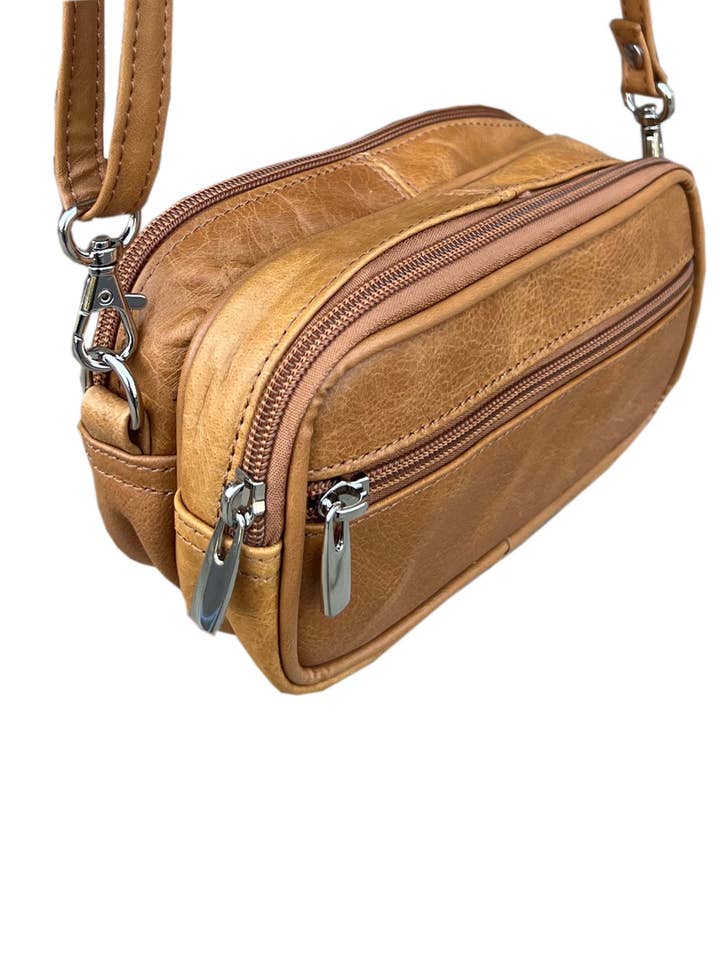 Mini sac bandoulière en cuir de vachette pour la vente par Roma Leathers, Inc.