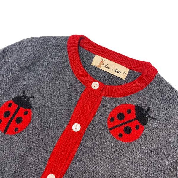Doe a Dear - Wholesale Cardigan - Kids - A70 1985 Ladybug Wooly Cardigan2