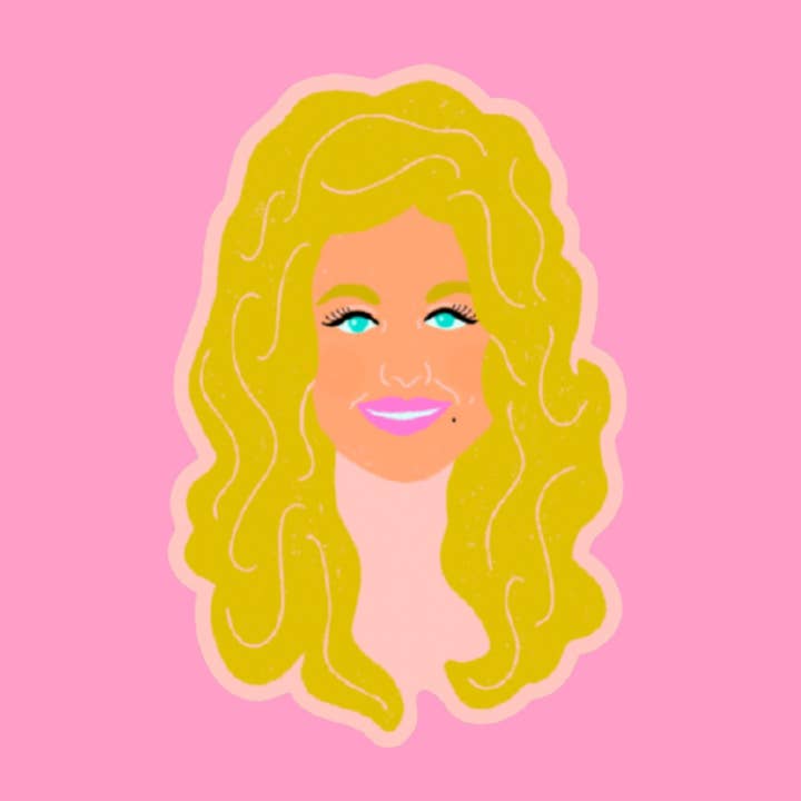 Dolly Parton Vinylaufkleber für den Großhandel von Facing the Sunshine Stationery + Design