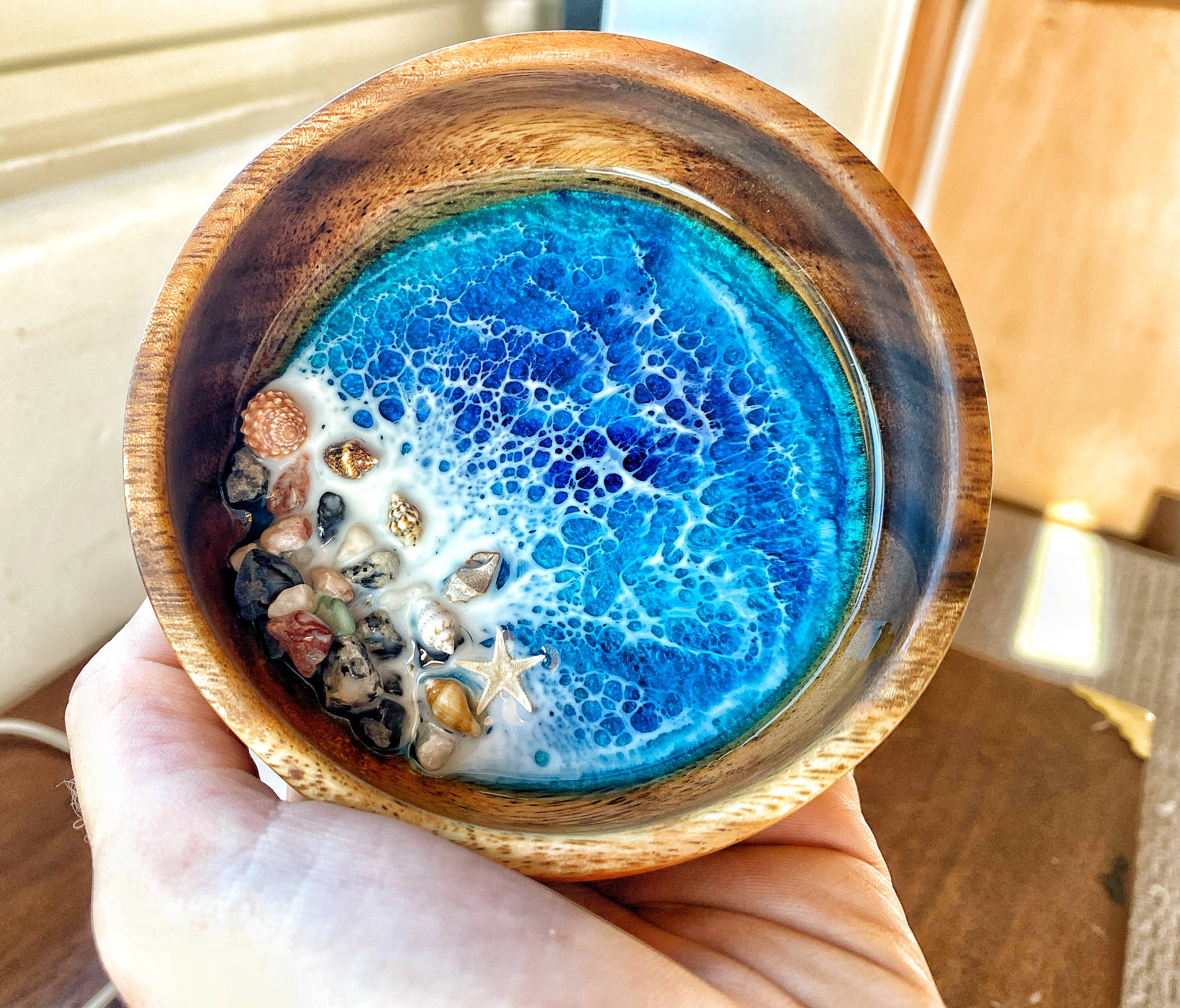 TBM Creations LLC - Vente Plateaux à bijoux - Plat à bijoux hawaïen « Makana » | Cadeau d’Hawai’i | Petit plat décoratif4