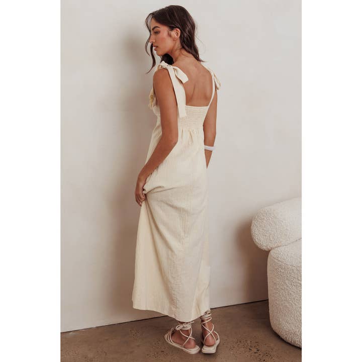 One and Only Collective - Wholesale Dress - Women's - SHOULDER STRAP WOVEN MAXI DRESS