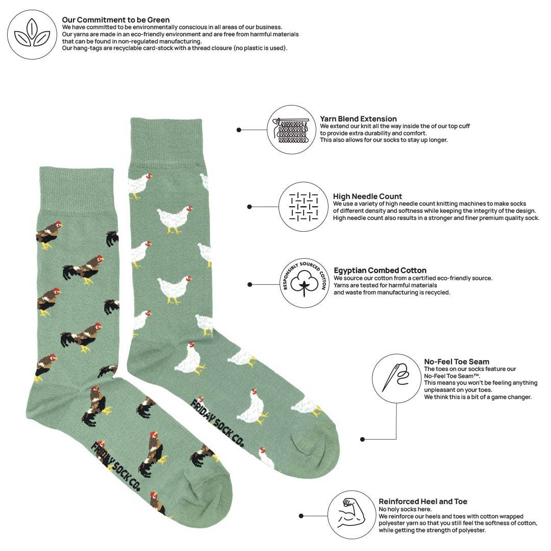Friday Sock Co. - Wholesale Socks - Men's - Men’s Chicken & Rooster Socks1
