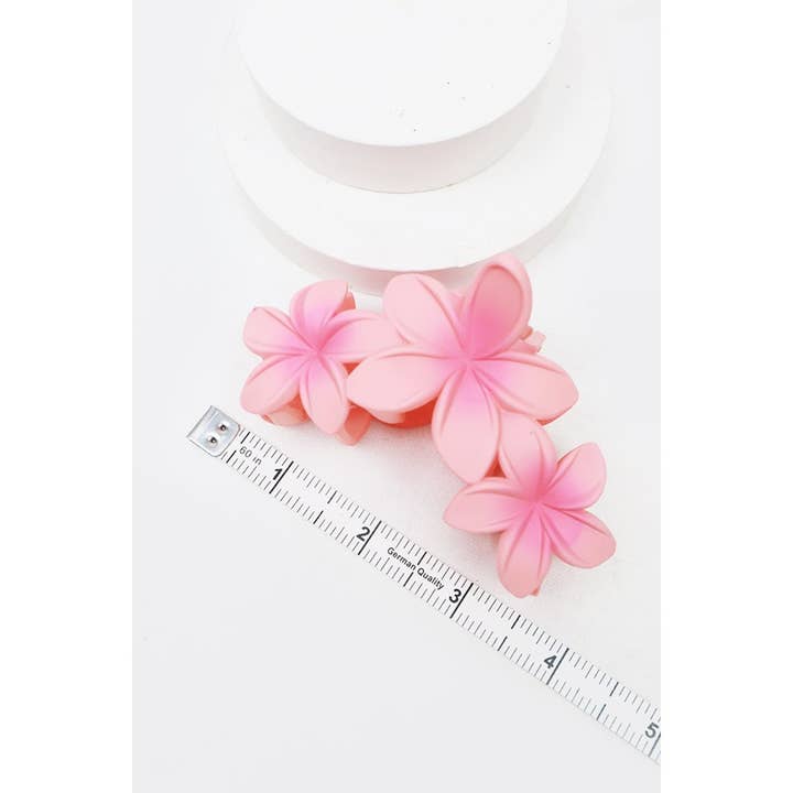 Matte Color Plumeria Flowers Hair Claw for wholesale on Faire5