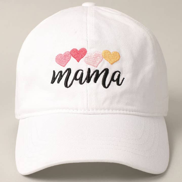 Fashion City - Wholesale Baseball Cap - Women's - Mama with Heart Embroidery Baseball Dad Hat Cap13