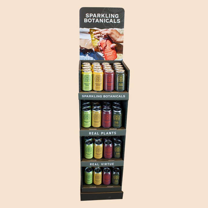 Rishi Sparkling Botanicals - Wholesale Retailer Display - Food & Drink - Sparkling Botanicals by Rishi Tea Display Case Shipper