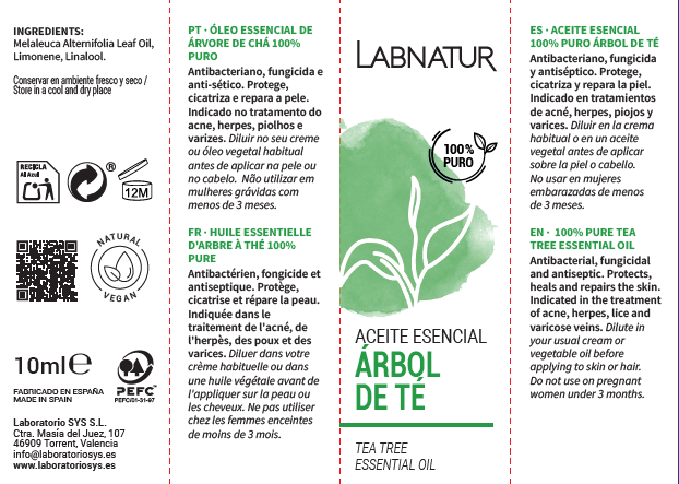 Laboratorio SYS - Wholesale Bath/Body Oil - Labnatur 100% Pure Tea Tree Oil 10ml6