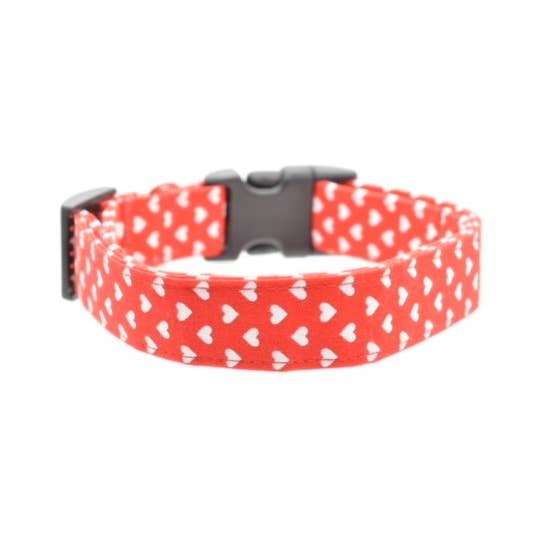Red Hearts Collar for wholesale by Dog Collar World