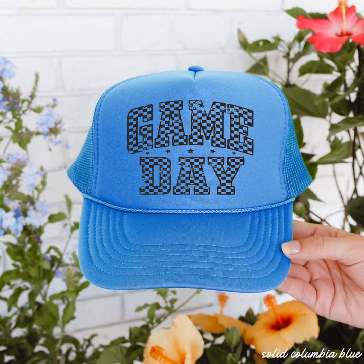 Chloe Vs Tank - Wholesale Trucker Hat - Women's - Checkered Game Day Trucker Hat *9 COLORS10