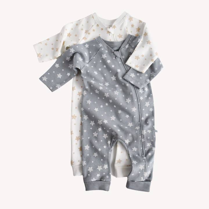 Pack STAR de 2 Fofos de Manga Comprida em 100% Algodão Orgânico por atacado de BabyCosy Organic