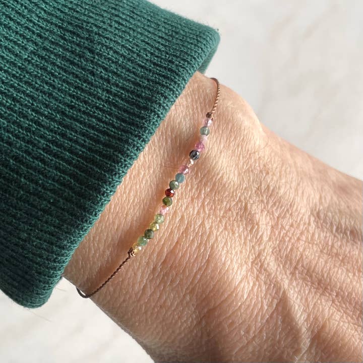 Soulsilk - Wholesale Beaded Bracelet - Watermelon Tourmaline Bracelet- Protection2