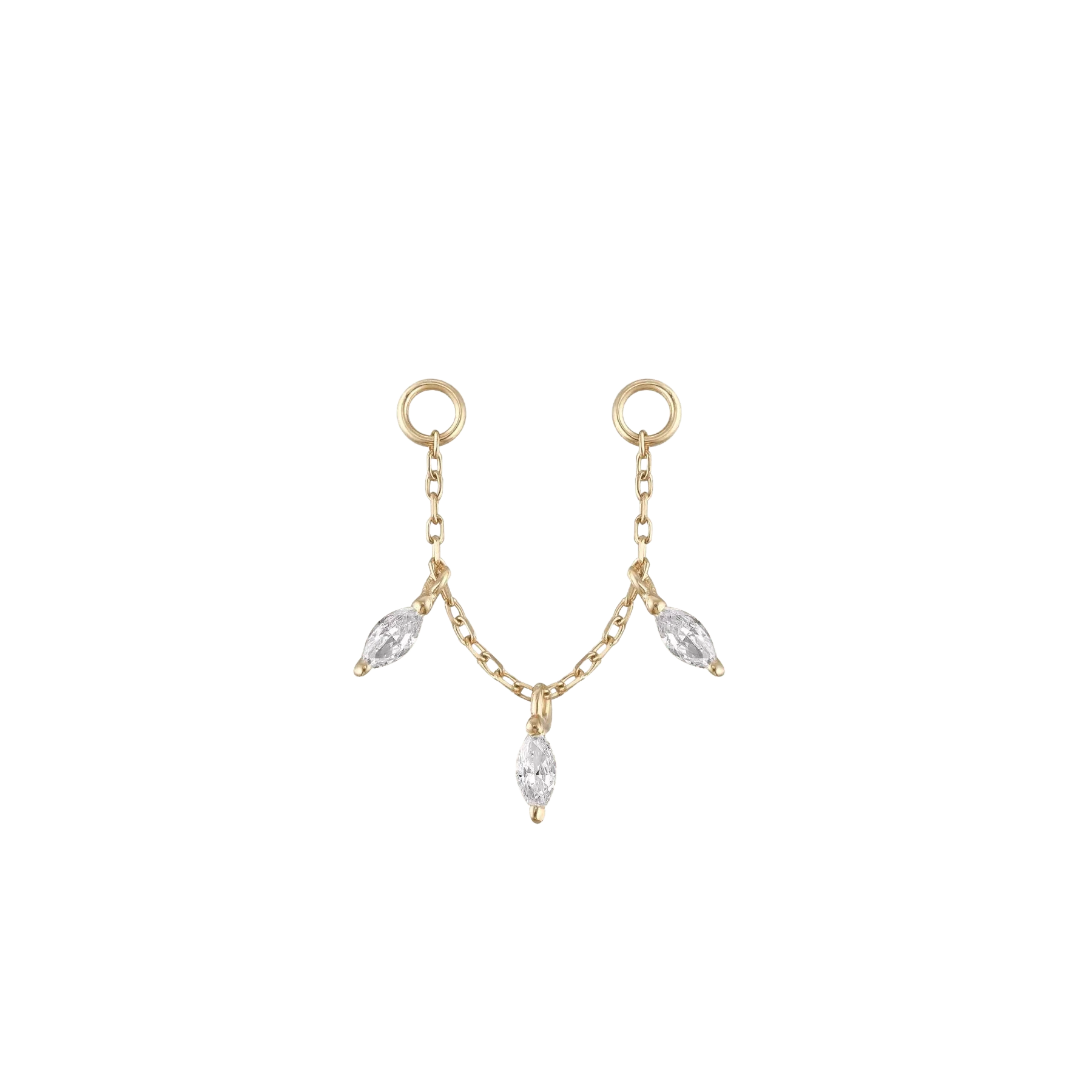 Piercing-zone - Wholesale Dangle Earrings - Lyric - Cz - Chain1