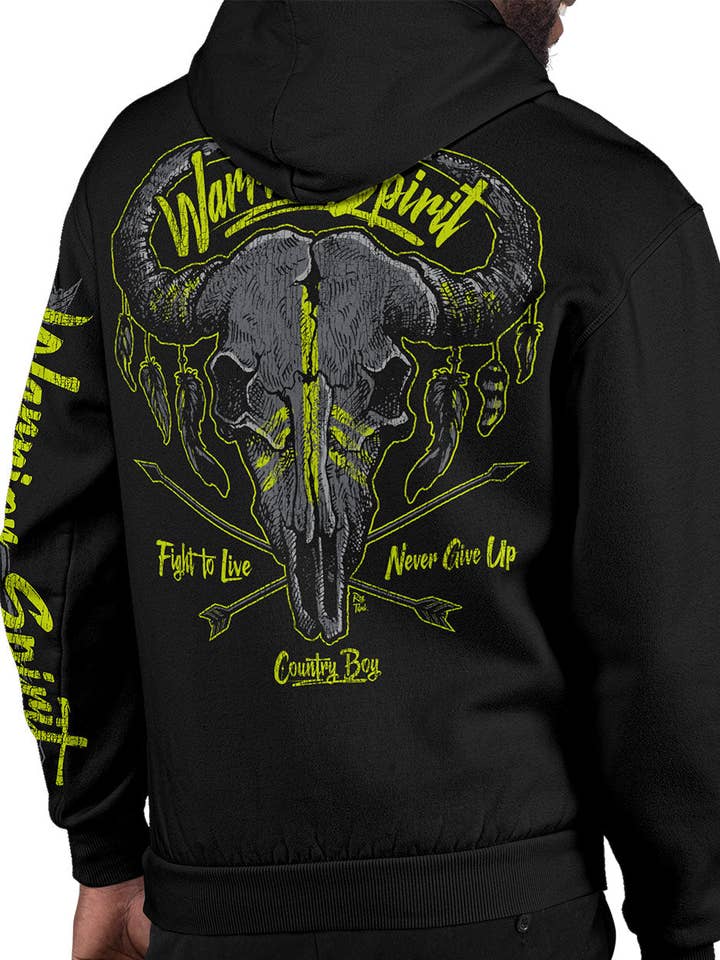 Country Boy® Herre Warrior Spirit Steer hættetrøje for engroshandel hos Country Girl Store