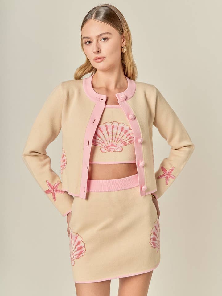 Sea Shell Cardigan for wholesale by English Factory