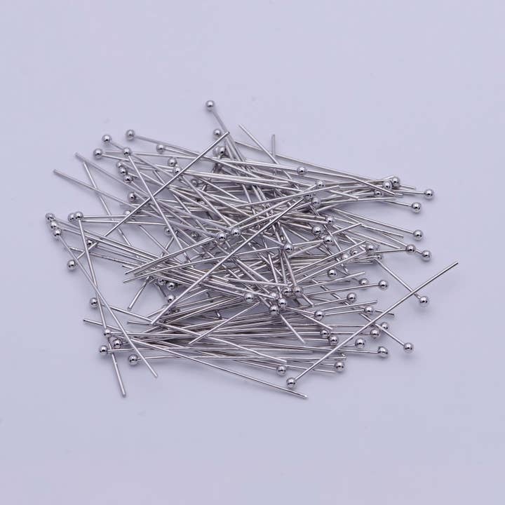 Aim Eternal - Wholesale Craft supplies - 35mm Silver Metal Ball Head Pins Jewelry Making Supply | SP-15690