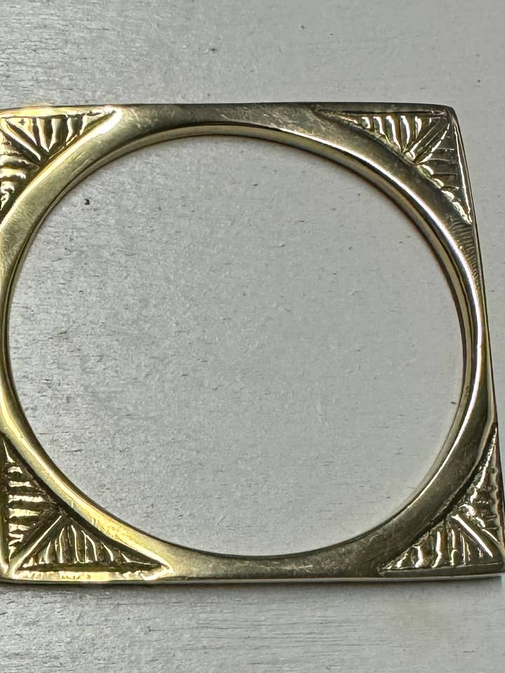 Brass Square Bracelet for wholesale by The Curator