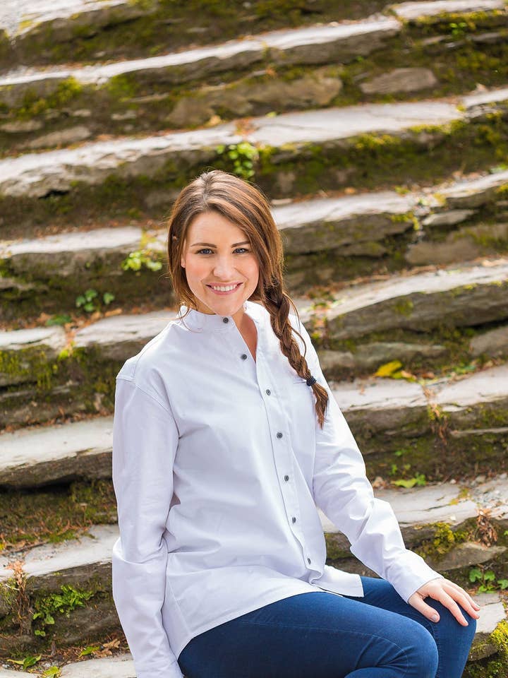 Lee Valley Ireland - Wholesale Button Down Shirt - Men's - Grandfather Shirt Comfort Cotton Optic White (FL43)2