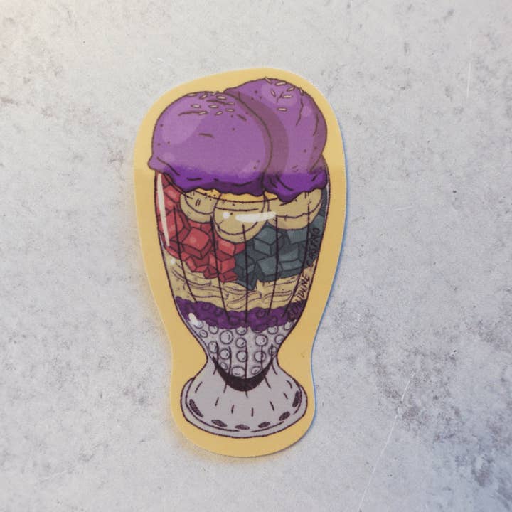 Claudine Castro Art - Wholesale Sticker - Halo Halo Sticker, Filipino Dessert Art
