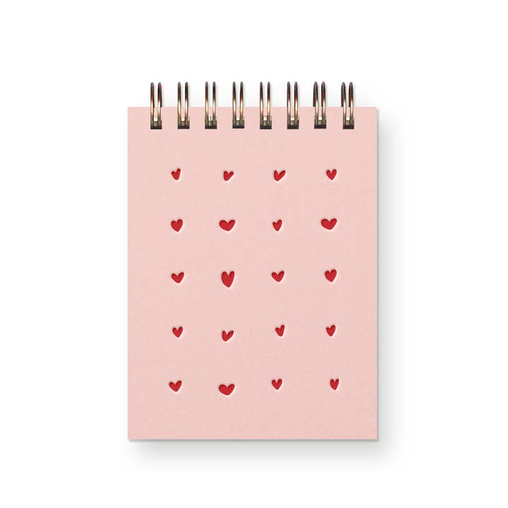 Ruff House Print Shop - Wholesale Notebook - Heart Grid Mini Jotter Notebook