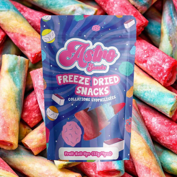 Freeze Dried Fruit Roll Ups for wholesale by Astro Snacks