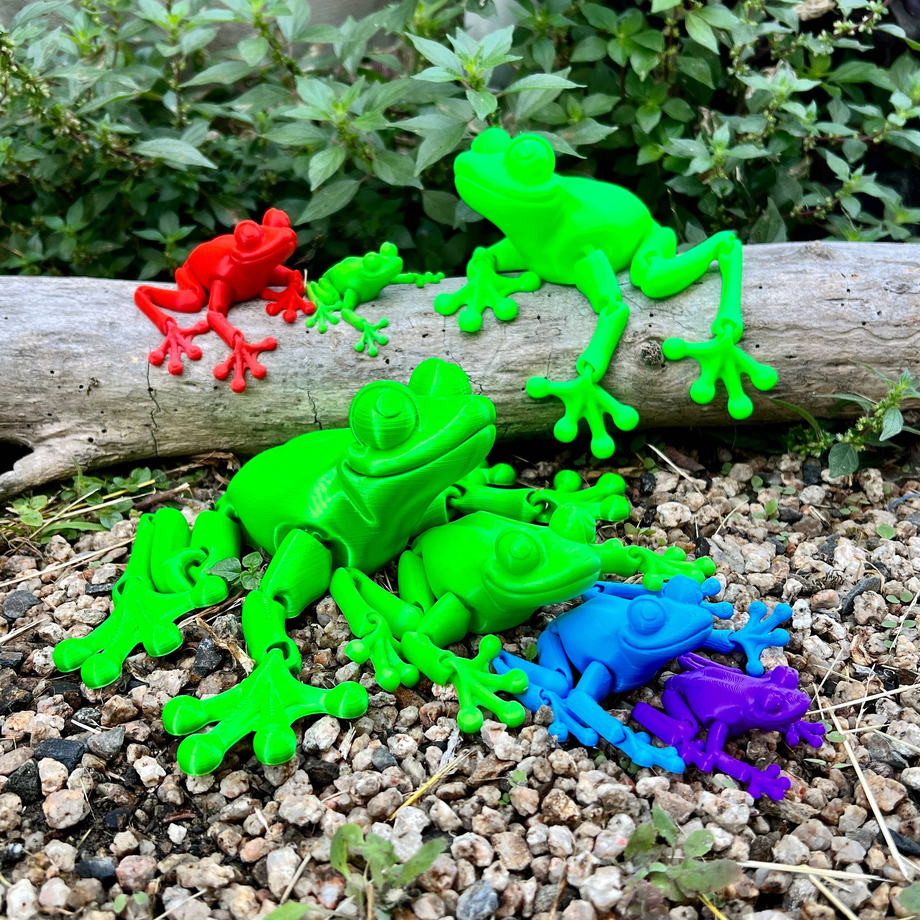 NumanPrints - Vente Fidget/jouet anti-stress – enfant - Jouet mobile articulé imprimé en 3D Happy Frog6