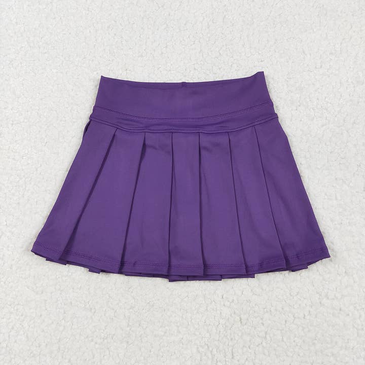 Baby Girls Purple Yoga Pleated Active Wear Skirts for wholesale by Aier Wholesale