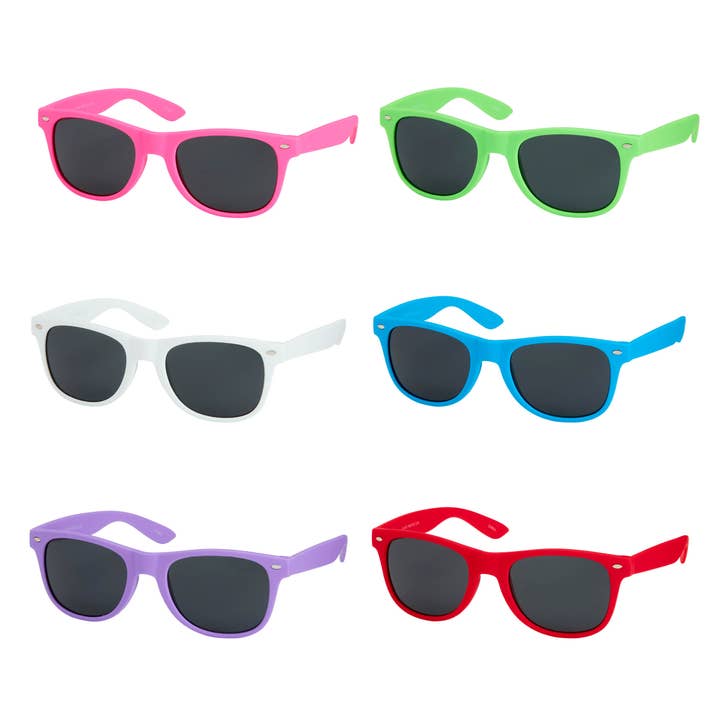 1673 - Classiques - Lunettes de soleil douces/colorées pour la vente par Blue Gem Sunglasses Inc