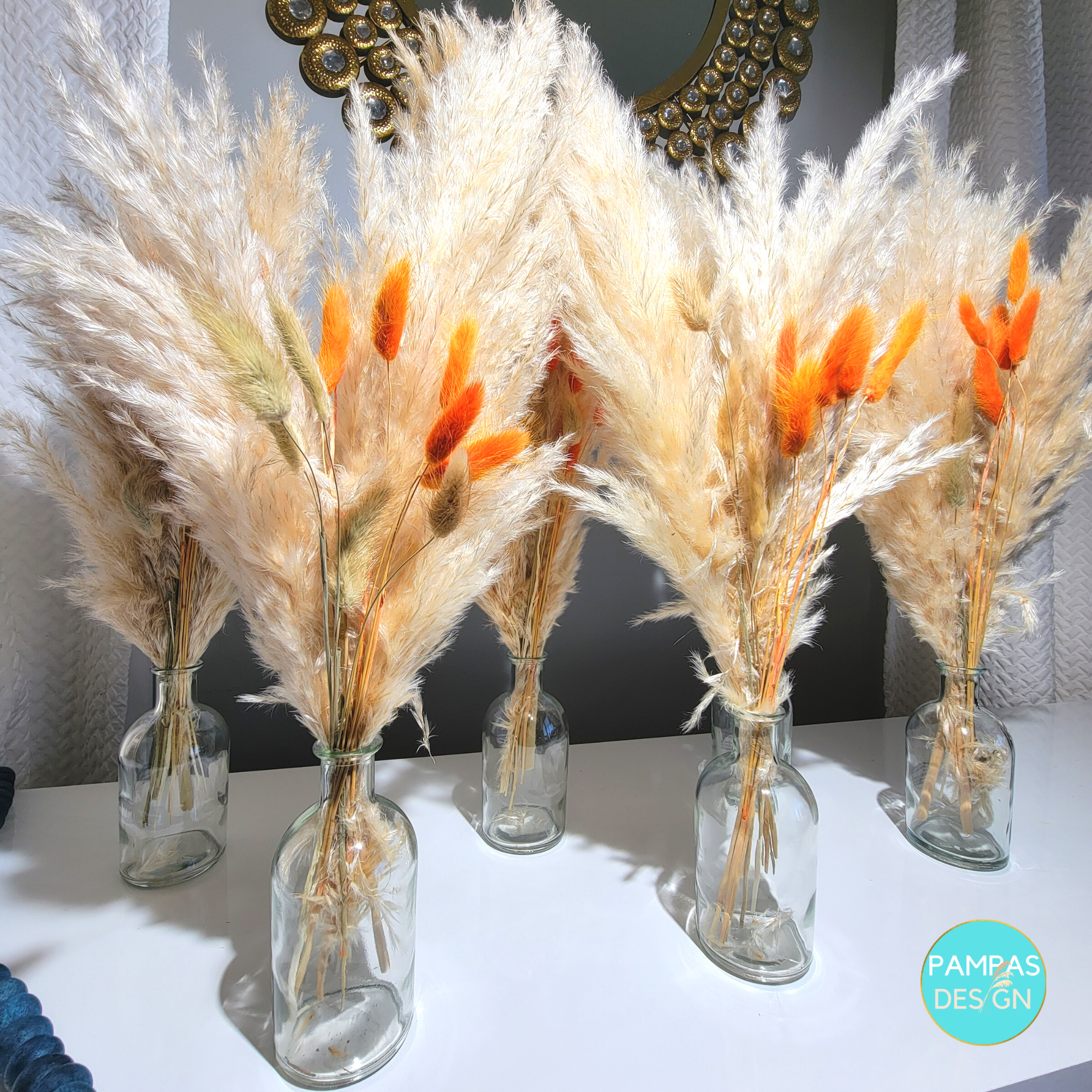 Pampas Design - Wholesale Dried/Pressed Flowers - Pampas Grass Centerpieces including Vase5