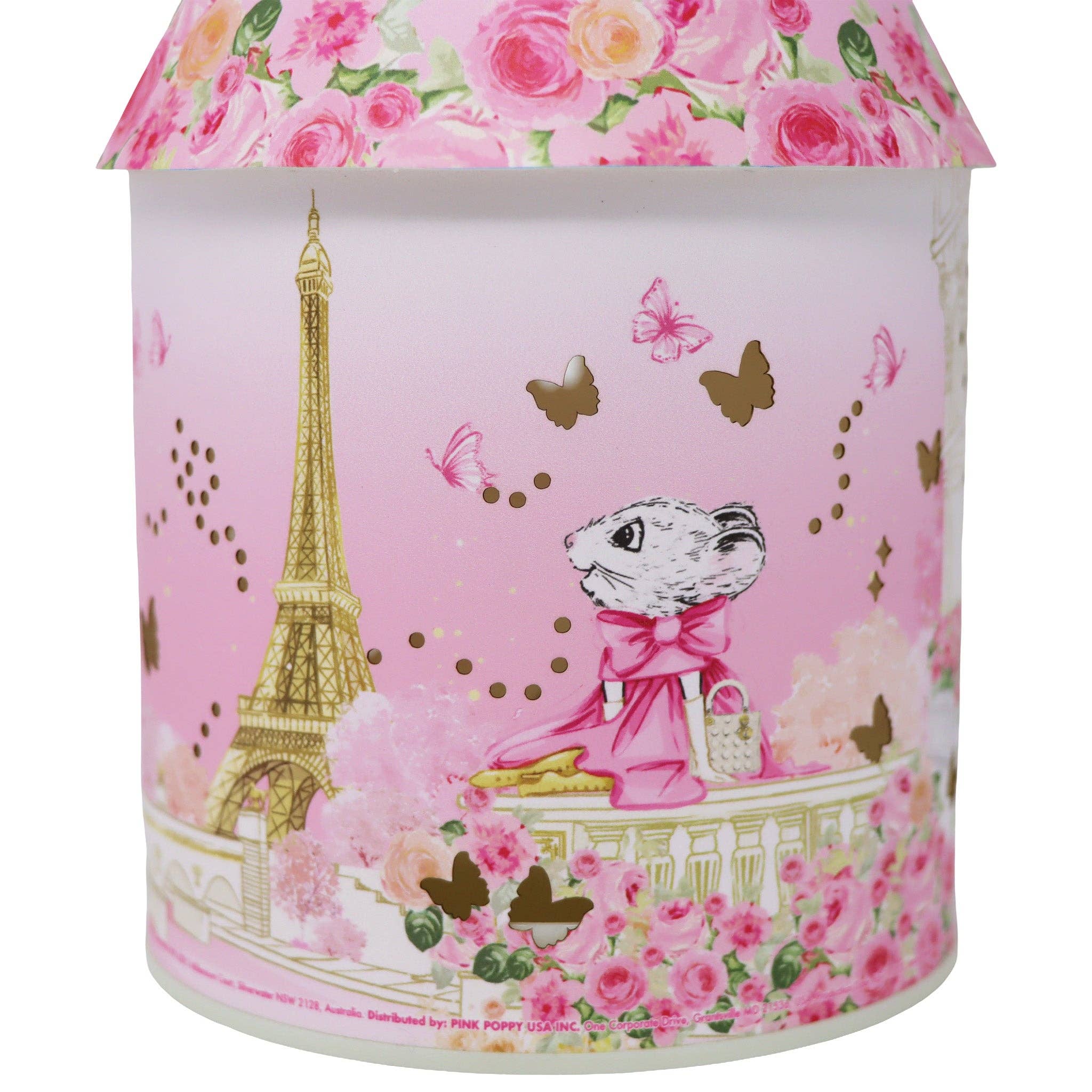 Pink Poppy USA - Vente Veilleuse - Enfant et bébé - Lanterne LED Claris The Chicest Mouse In Paris aux couleurs changeantes - (Taille du lot : 1)3