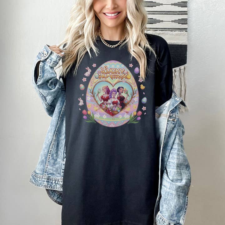 Kpop Huntrix Easter Day Shirt, Huntrix Girls Bunny Shirt for wholesale by CVH DREAMY LTD