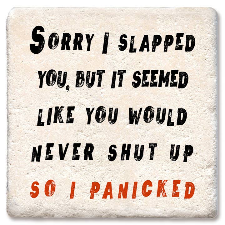 Coaster Sorry I slapped you for wholesale by Tipsy Coasters & Gifts