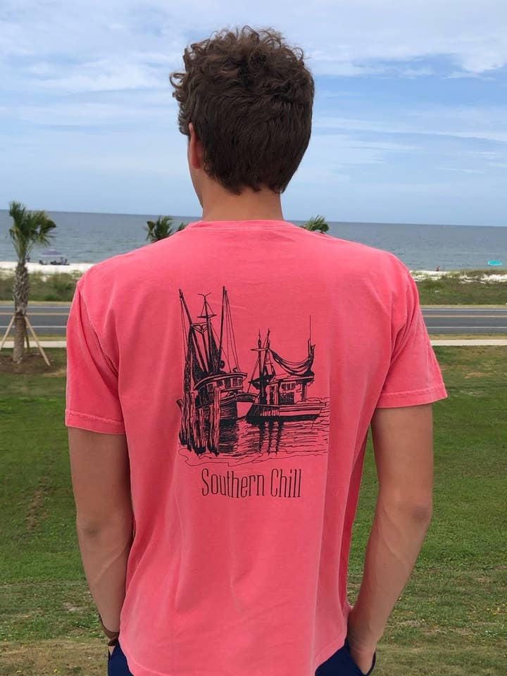 At Harbor Classic Short Sleeve Tee Watermelon for wholesale by Southern Chill