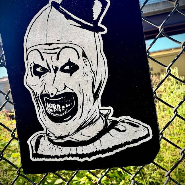 Three Raccoons - Wholesale Patch - Art the Clown back patch.1