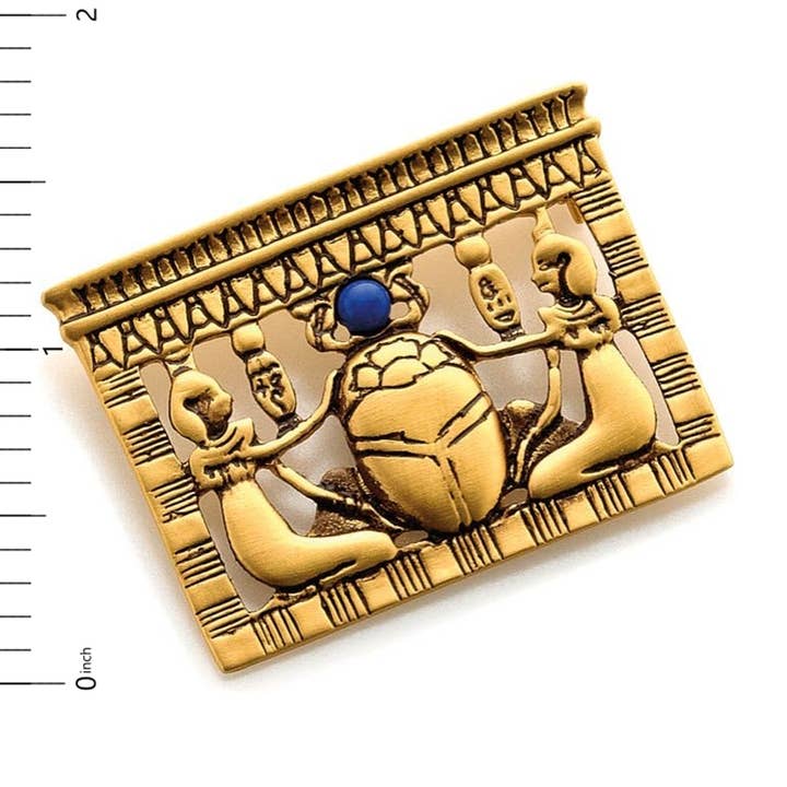 Discoveries, Inc. – alfinete de lapela por atacado – Broche Peitoral Egípcio com Escaravelho e Lápis-Lazúli3