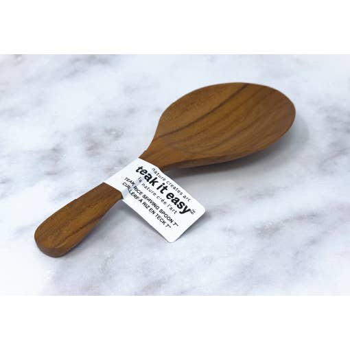 Ventures Int'l Products Inc. - Wholesale Kitchen Spoon - TEAK IT EASY™ Teak Rice Serving Spoon 7"4