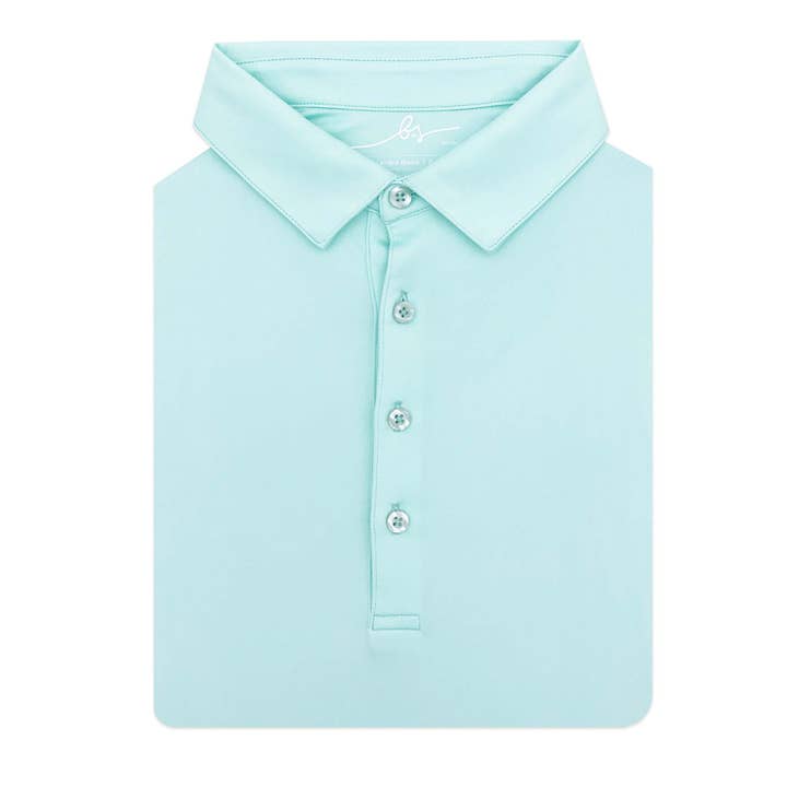 Chemise de golf à quatre boutons « vert menthe » pour la vente par Boston Scott Golf Apparel