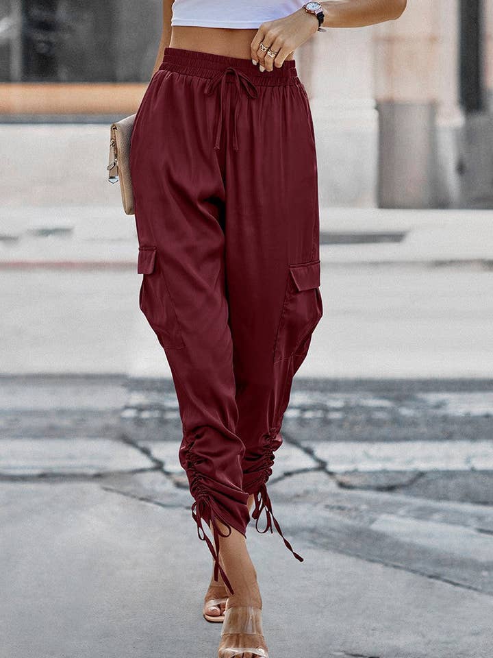 Love, Kuza - Vendita all'ingrosso Pantalone - Donna - Pantaloni Cargo Satin Adventure5