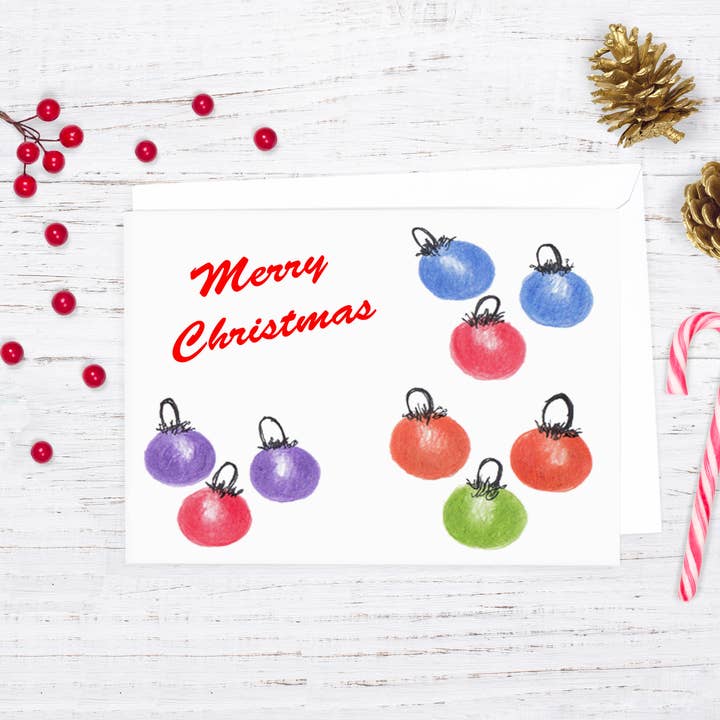 Christmas Ornaments Card for wholesale by Shades of Expression Designs