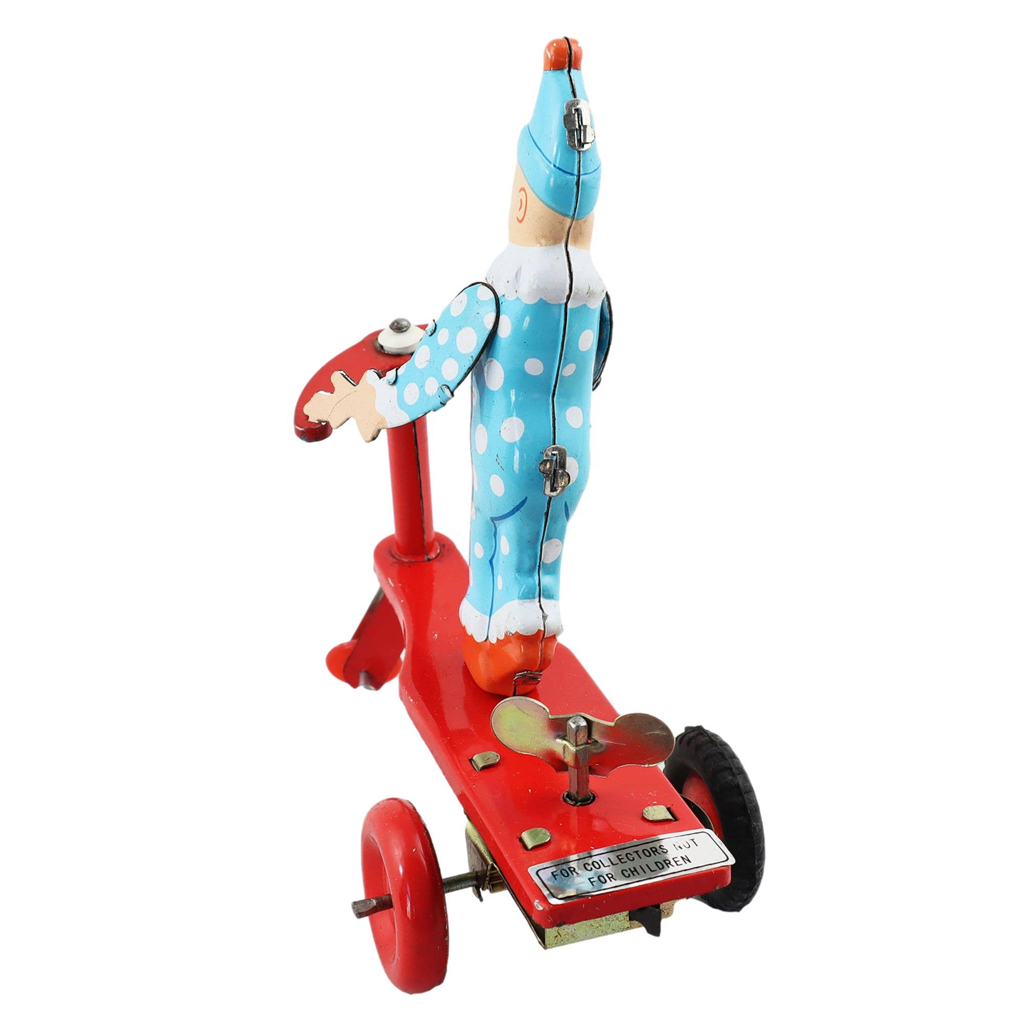 Tribal Trade GmbH - Vente Figurine décorative - Clown en jouet en tôle sur scooter trottinette en tôle2