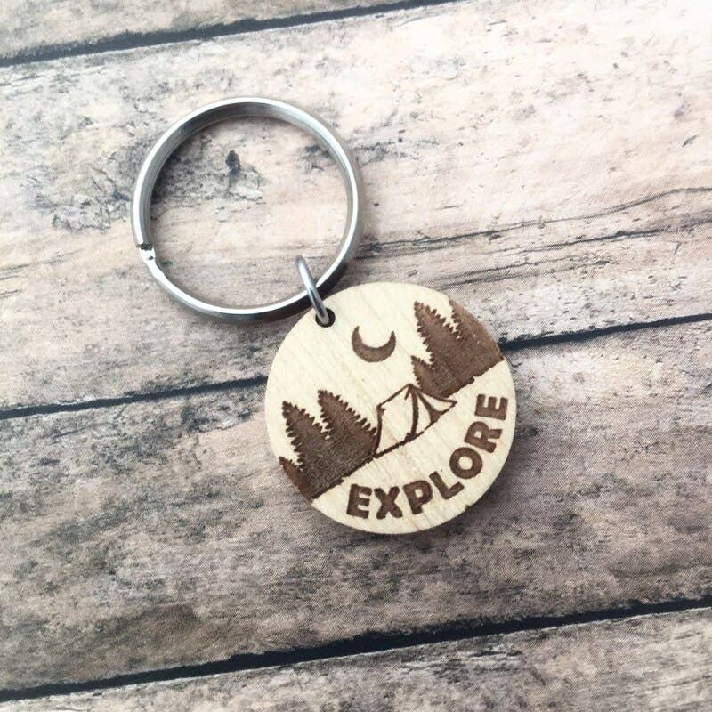 My Captured Journey - Wholesale Keychain - Unisex - Maple Hardwood Explore Keychain3