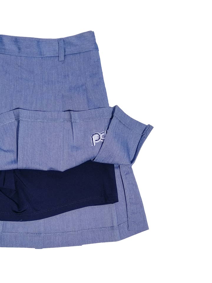Bov active - Wholesale Skirt - Women's - BA Pleated Skirt - Denim Blue9