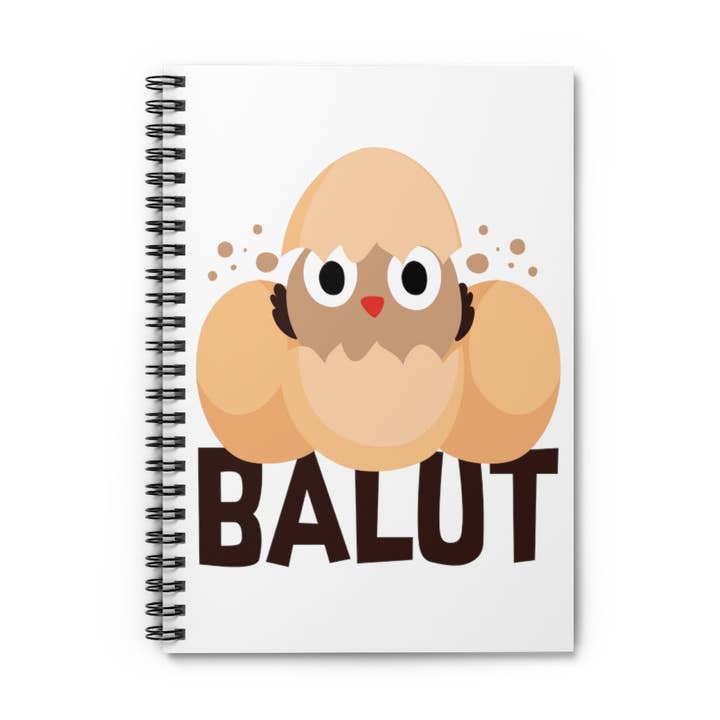 Teegarb LLC - Wholesale Notebook - Spiral Notebook Funny Prideful Filipino Balut Illustration Women Men Pinoy Humorous Distinctive0