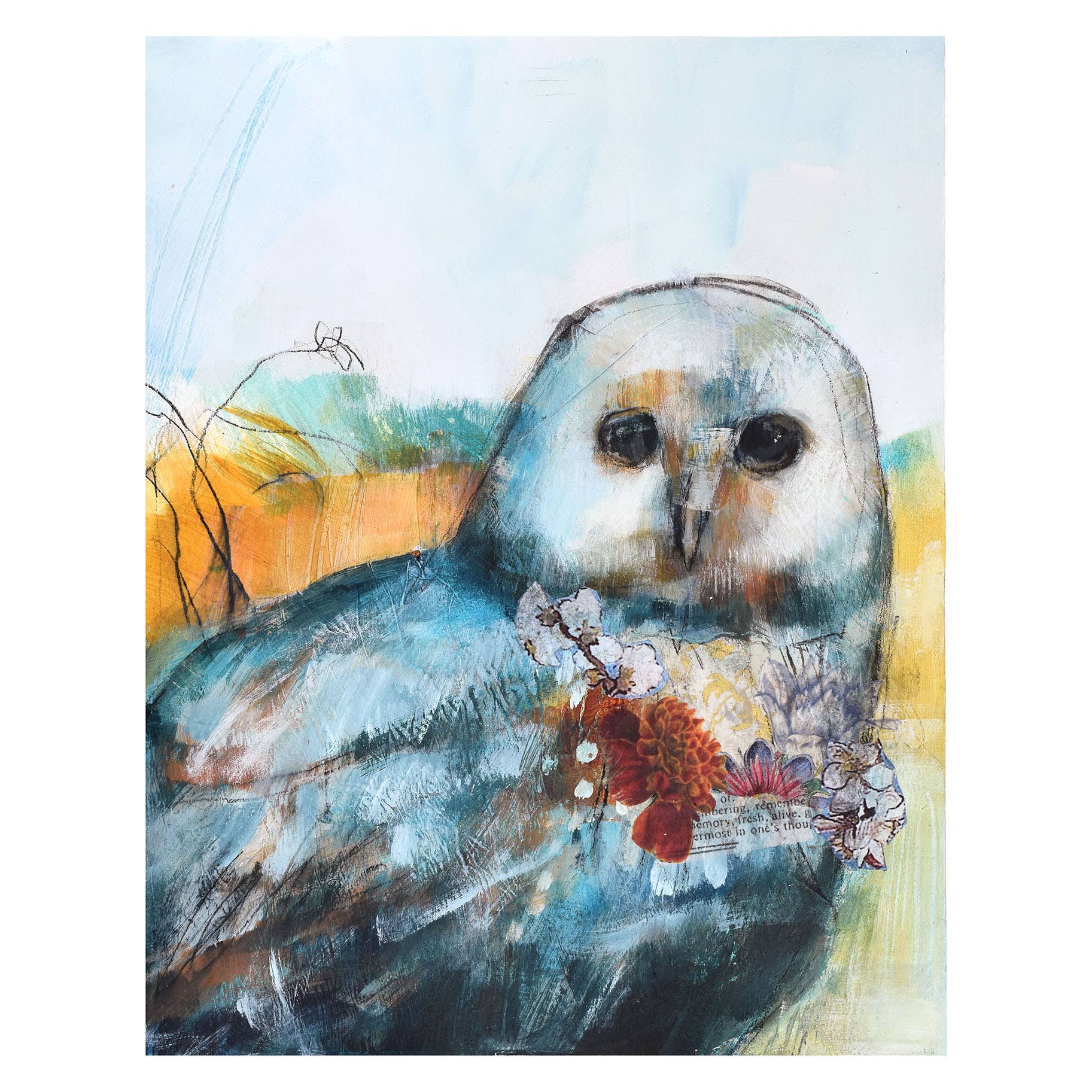 Jen Singh Creatively - Wholesale Art Print - Owl Nature Botanical Wall Art Print1