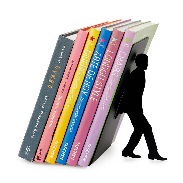 book holder, too many books, black, metal for wholesale by Balvi