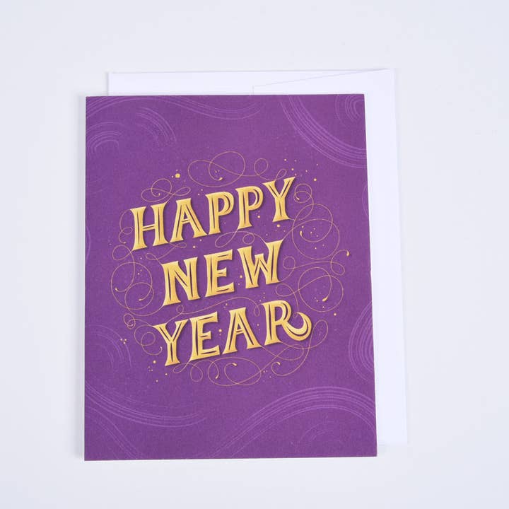 Happy New Year Greeting Card for wholesale by Palindrome Art