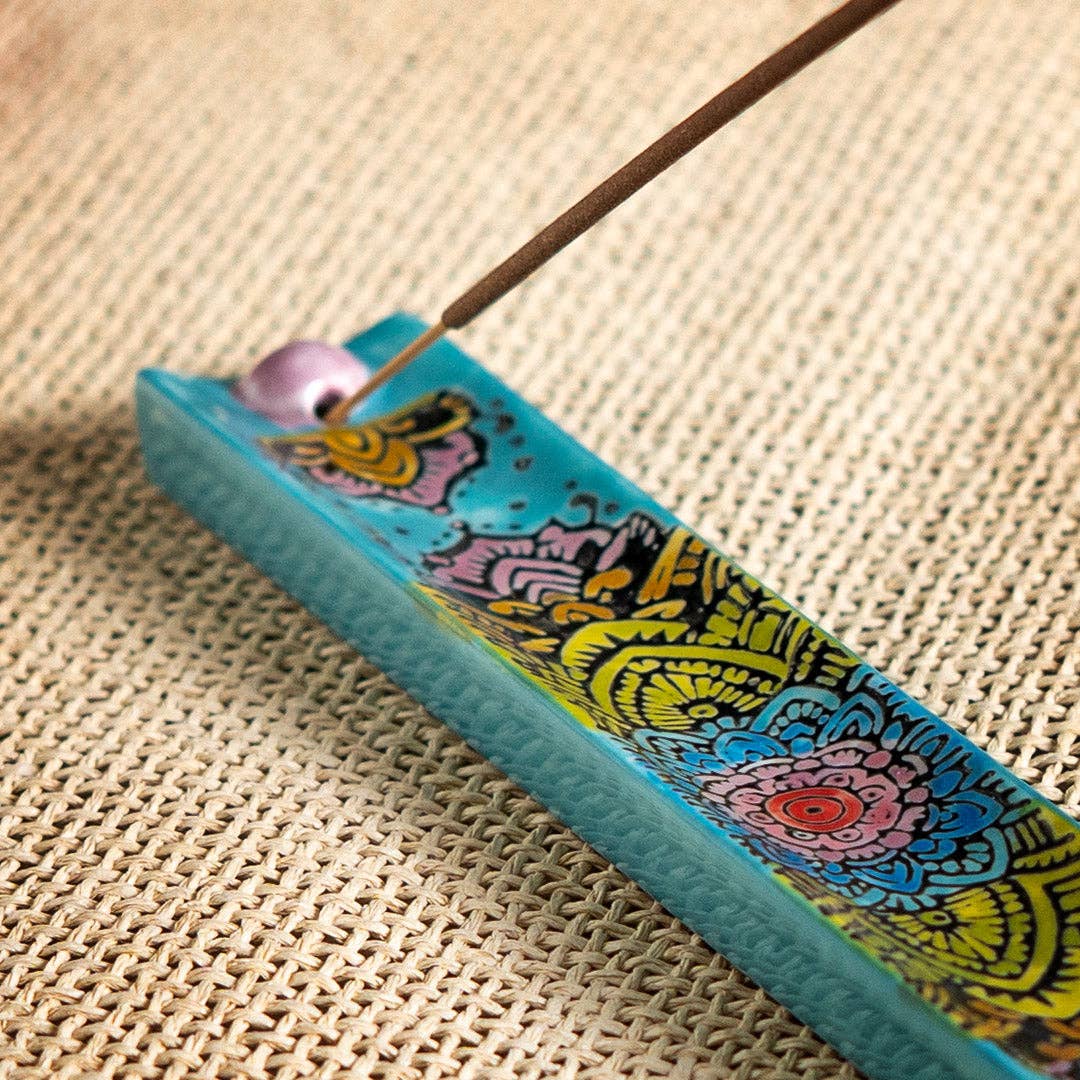 Urban Tokyo – Engroshandel Røgelsesholder – Håndmalet keramisk røgelsesholder 9 tommer L Mandala (1/72)4