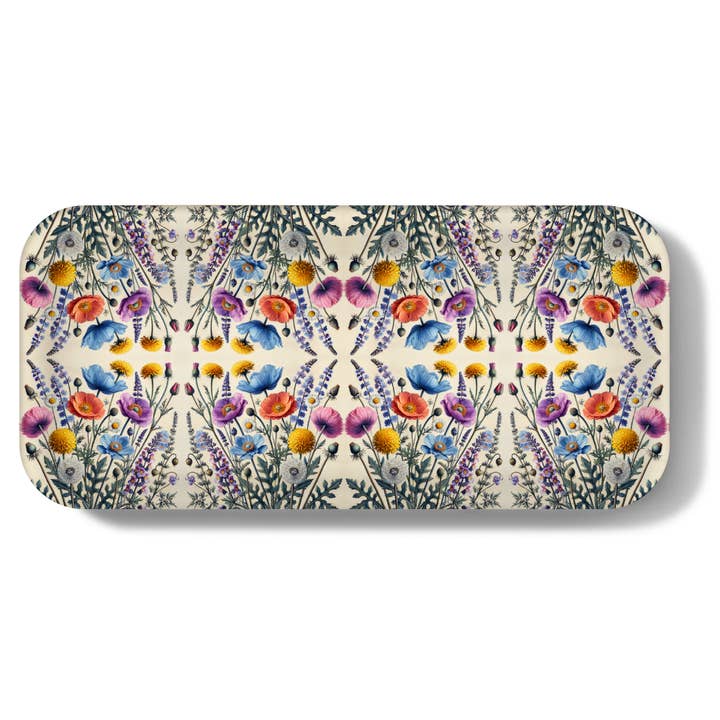 Vibrant Bloom Narrow Tray | Birchwood Tray | Table Tray für den Großhandel von Maure Luxury Gifts