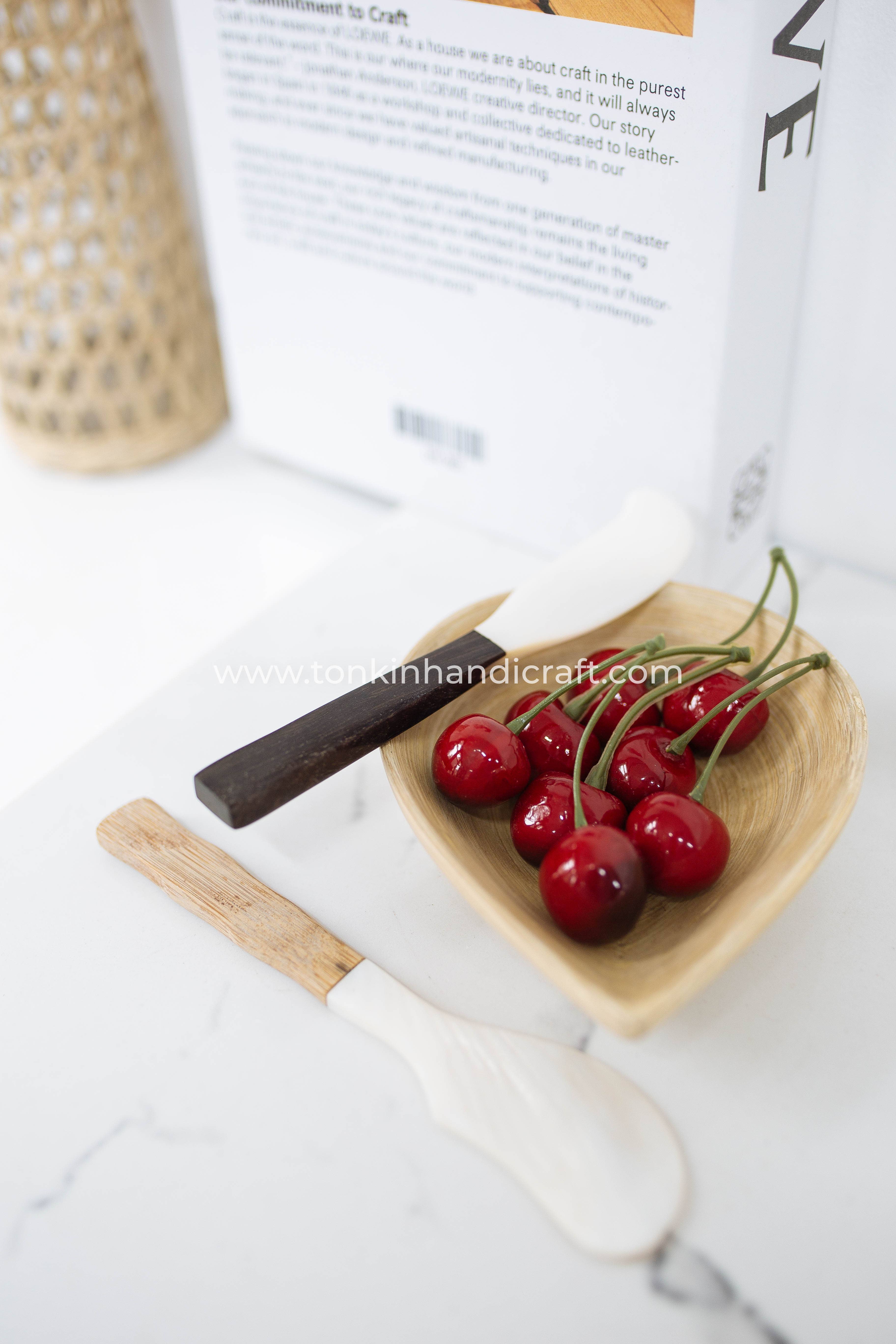 Tonkin Handicraft – Großhandel Käsemesser – Muschelstreuer mit schwarzem Holzgriff7