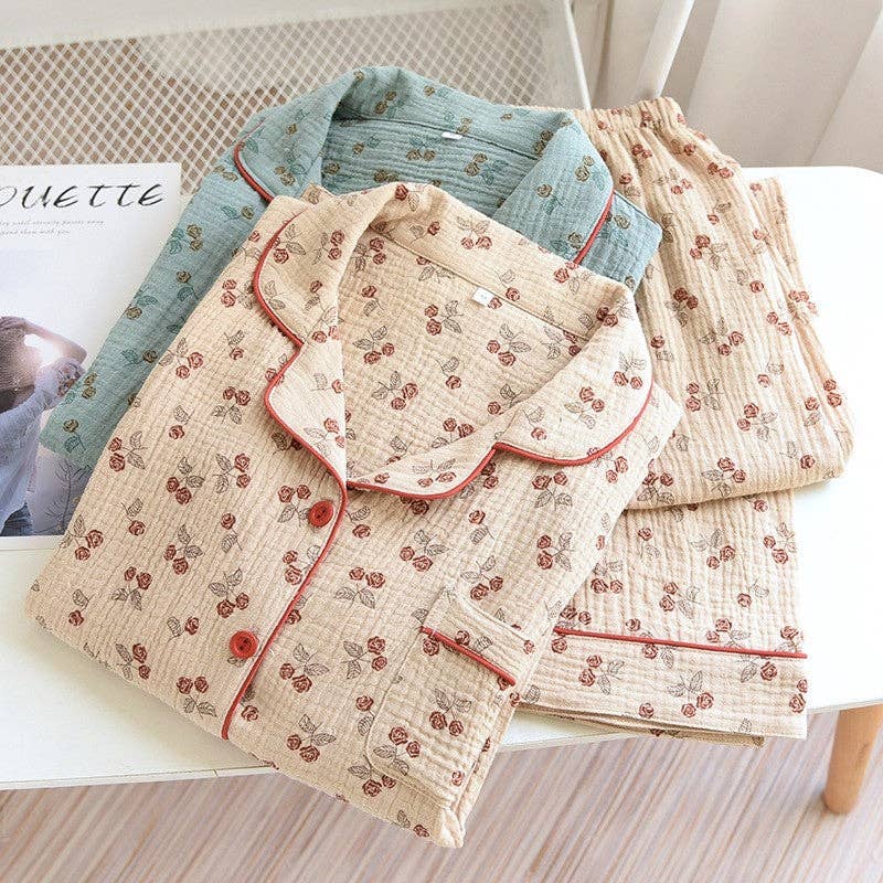 Sheer Trend - Wholesale Sleepwear Set - Women's - Printed Long Sleeve Pajama Set4