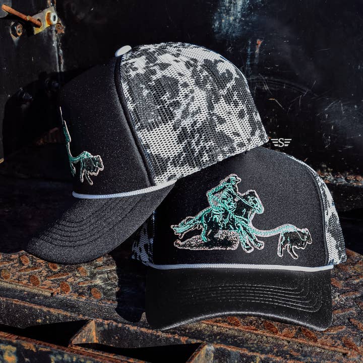 Flying S Company - Wholesale Trucker Hat - Women's - Breakaway Roper Printed Mesh Trucker Cap